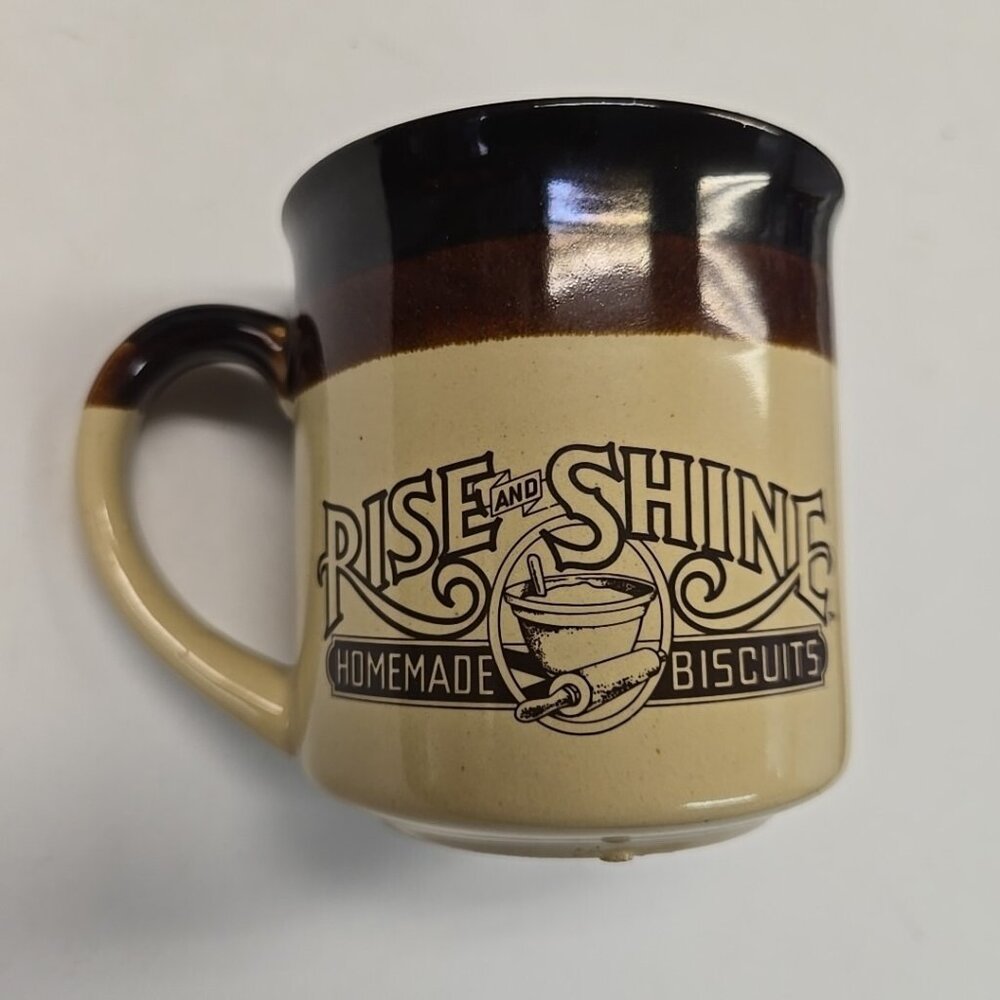 Vintage 1986 Hardees Rise And Shine Homemade Biscuits Coffee Cup Mug